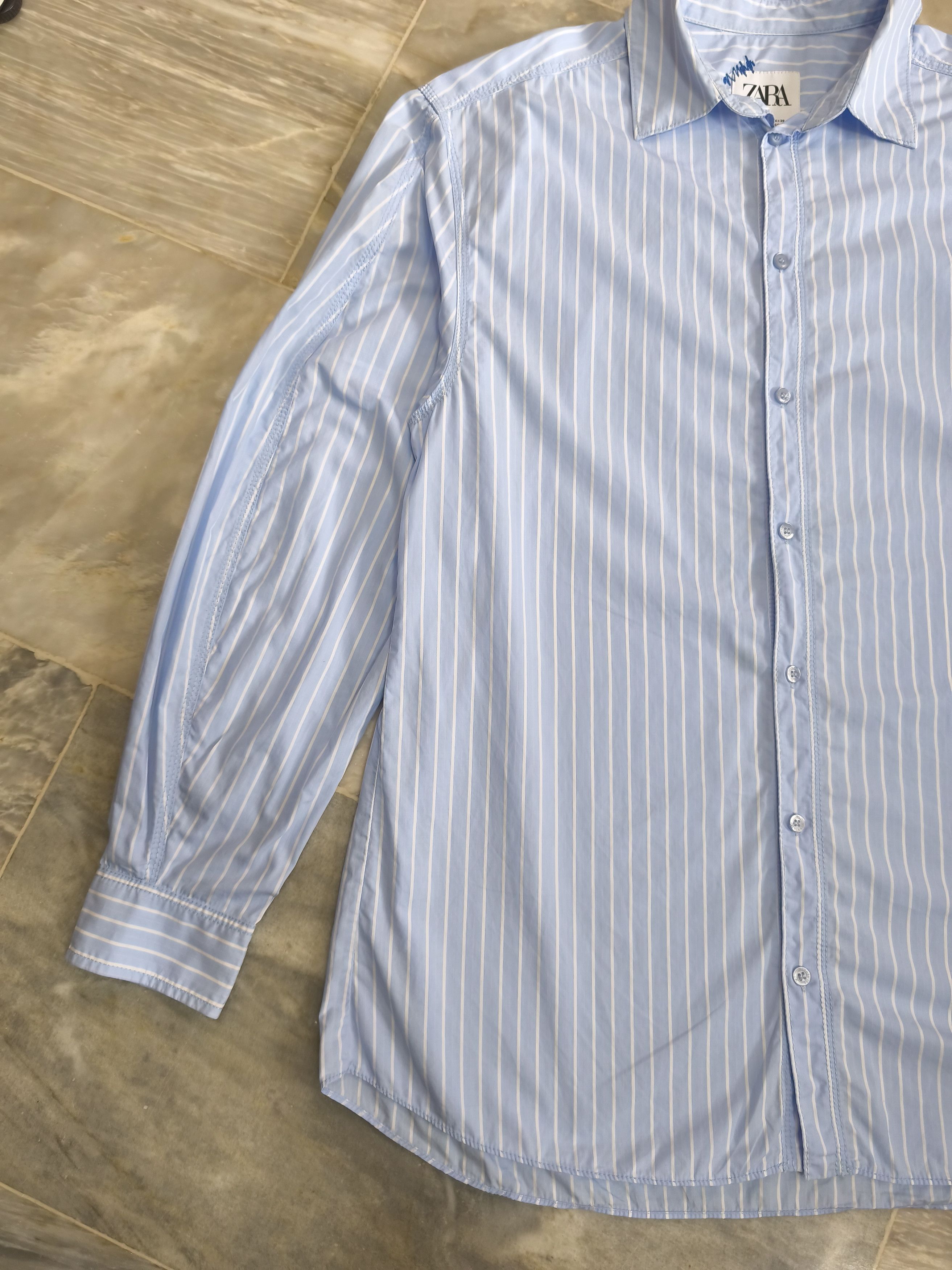 Ader Error × Zara Zara x Ader Error Striped Poplin Shirt Stripe Size US M / EU 48-50 / 2 - 3 Thumbnail