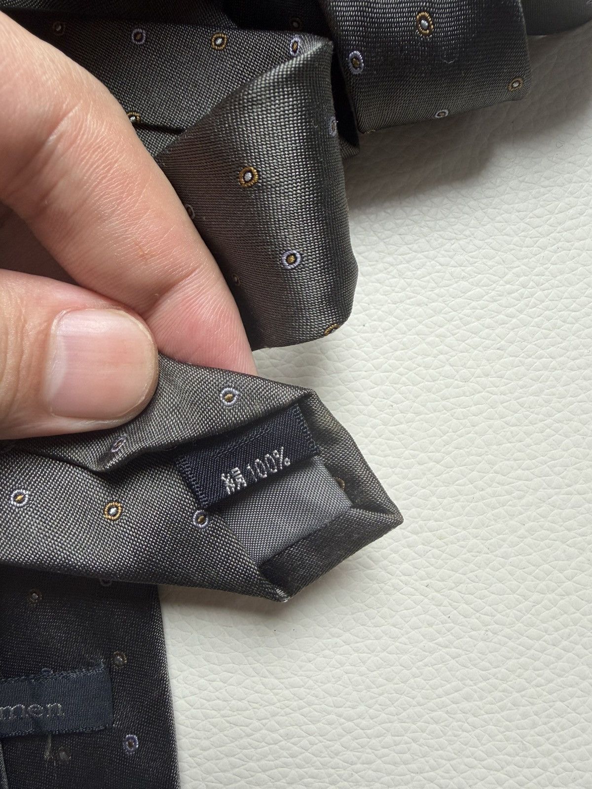 Yohji Yamamoto Yohji Yamamoto Y’s Color Dots Stitch Tie mojos13 Size ONE SIZE - 4 Thumbnail