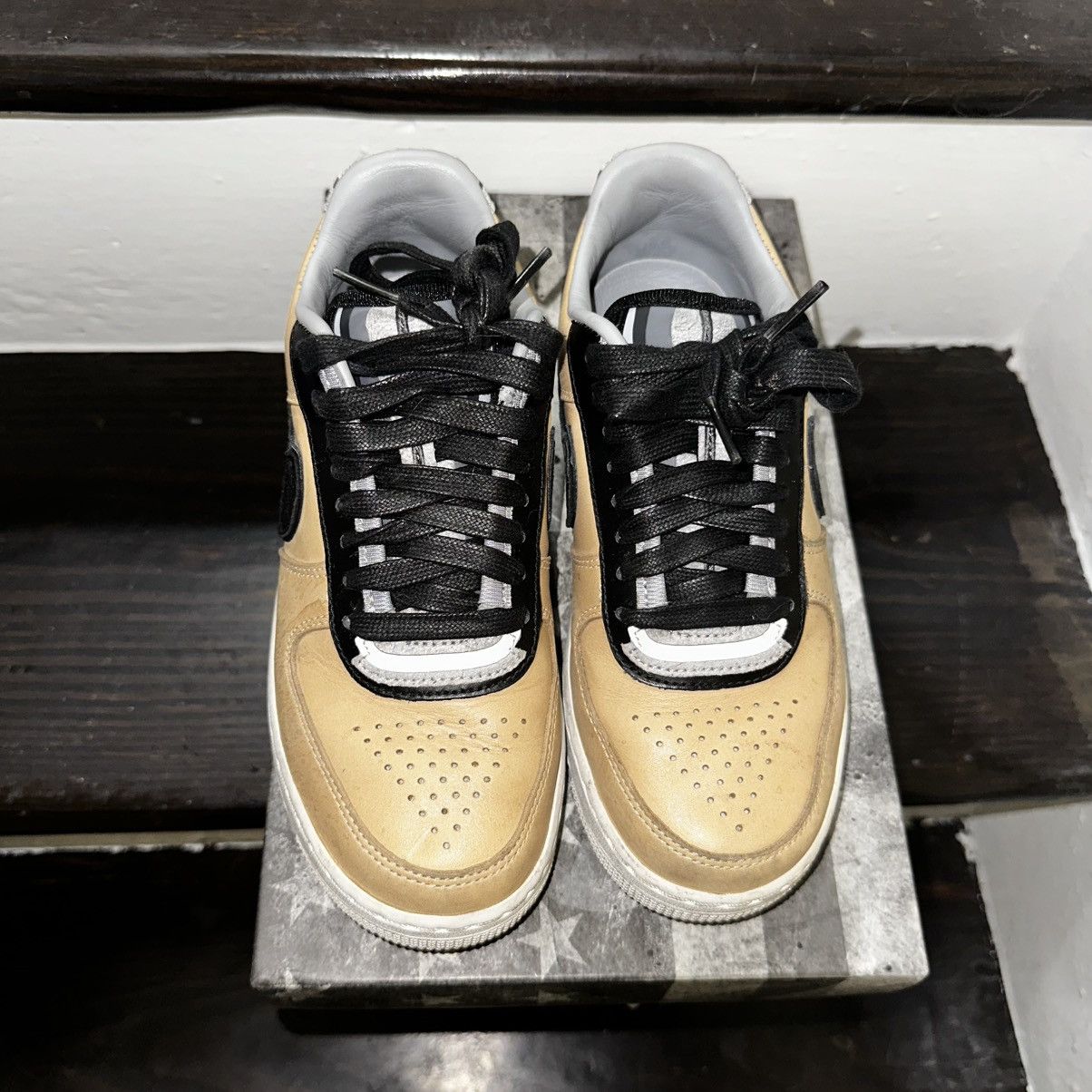 Nike Nike Air Force 1 SP Tisci Vachetta Tan Black M 4 W 5.5 RARE Size US 5.5 / IT 35.5 - 5 Thumbnail