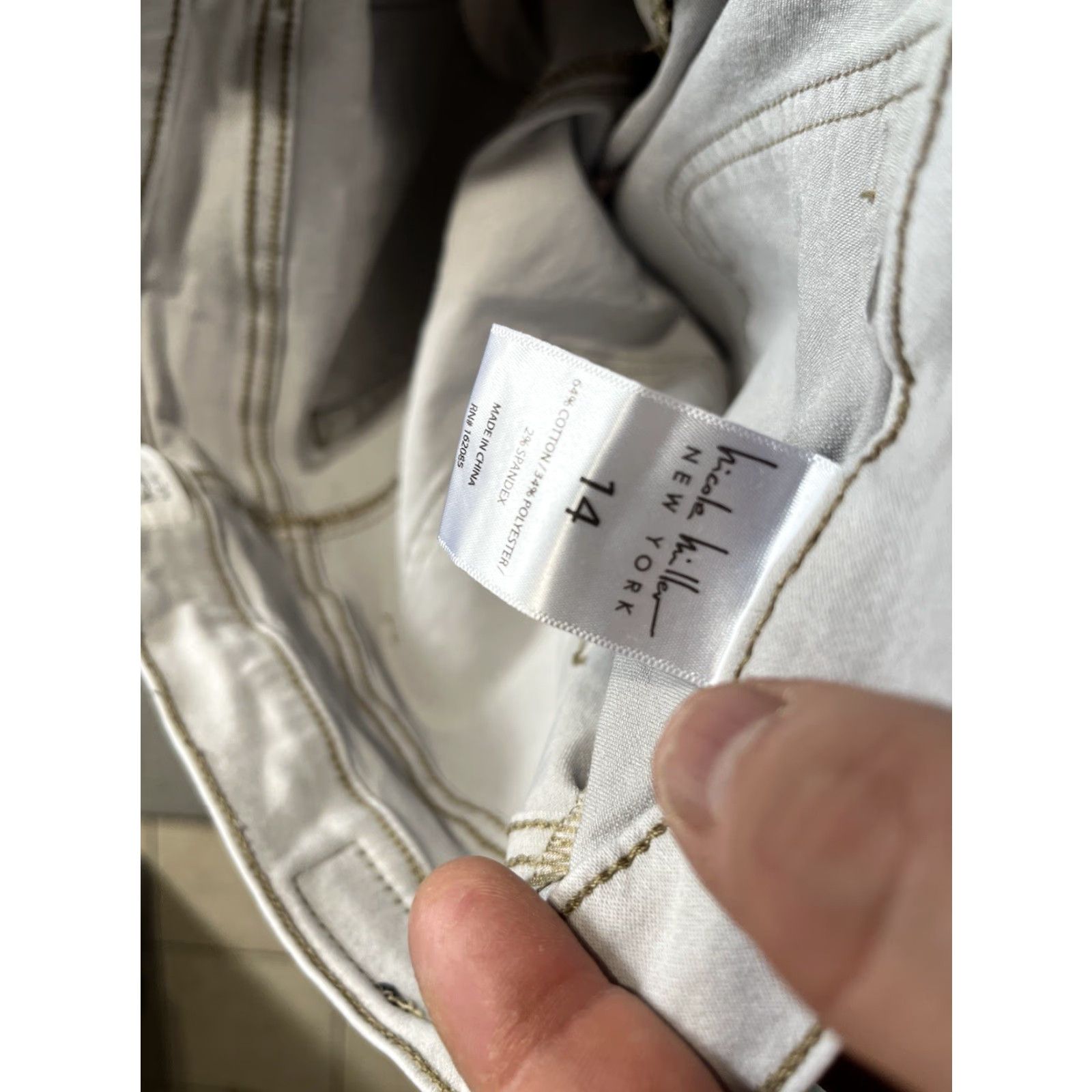 Nicole Miller Nicole Miller New York Jeans Womens 14 Gray Denim SOHO High Rise Ankle Skinny Size 36" / US 14 / IT 50 - 6 Thumbnail