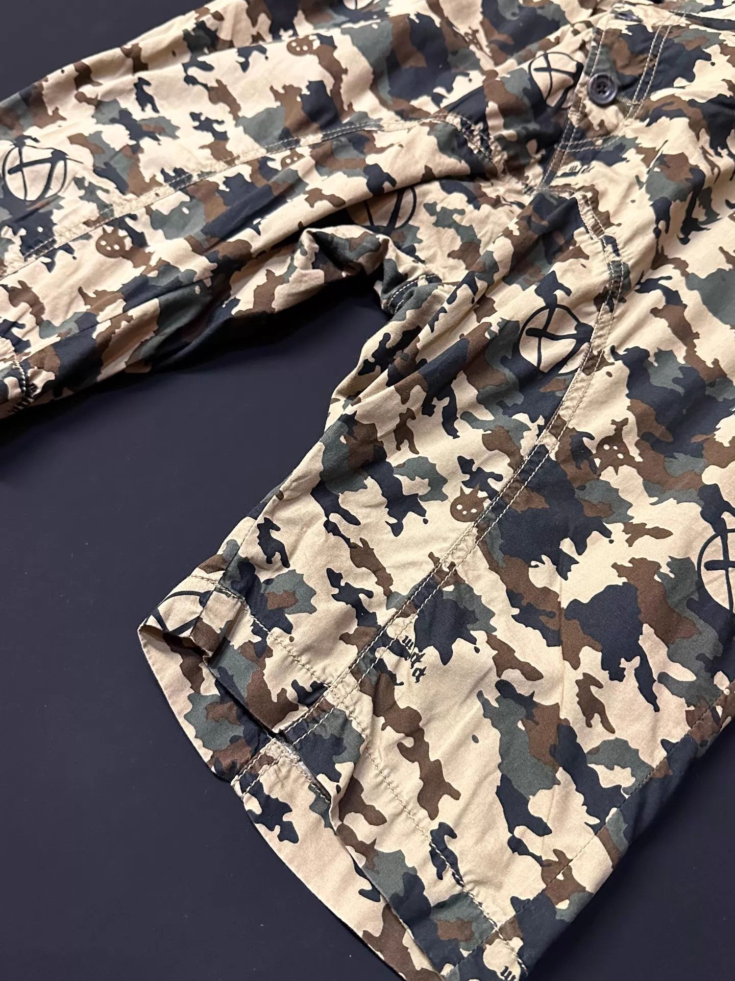 PPFM Vintage 90s PPFM Camo Cargo Mid-Length Japan Rare Size US 32 / EU 48 - 2 Thumbnail