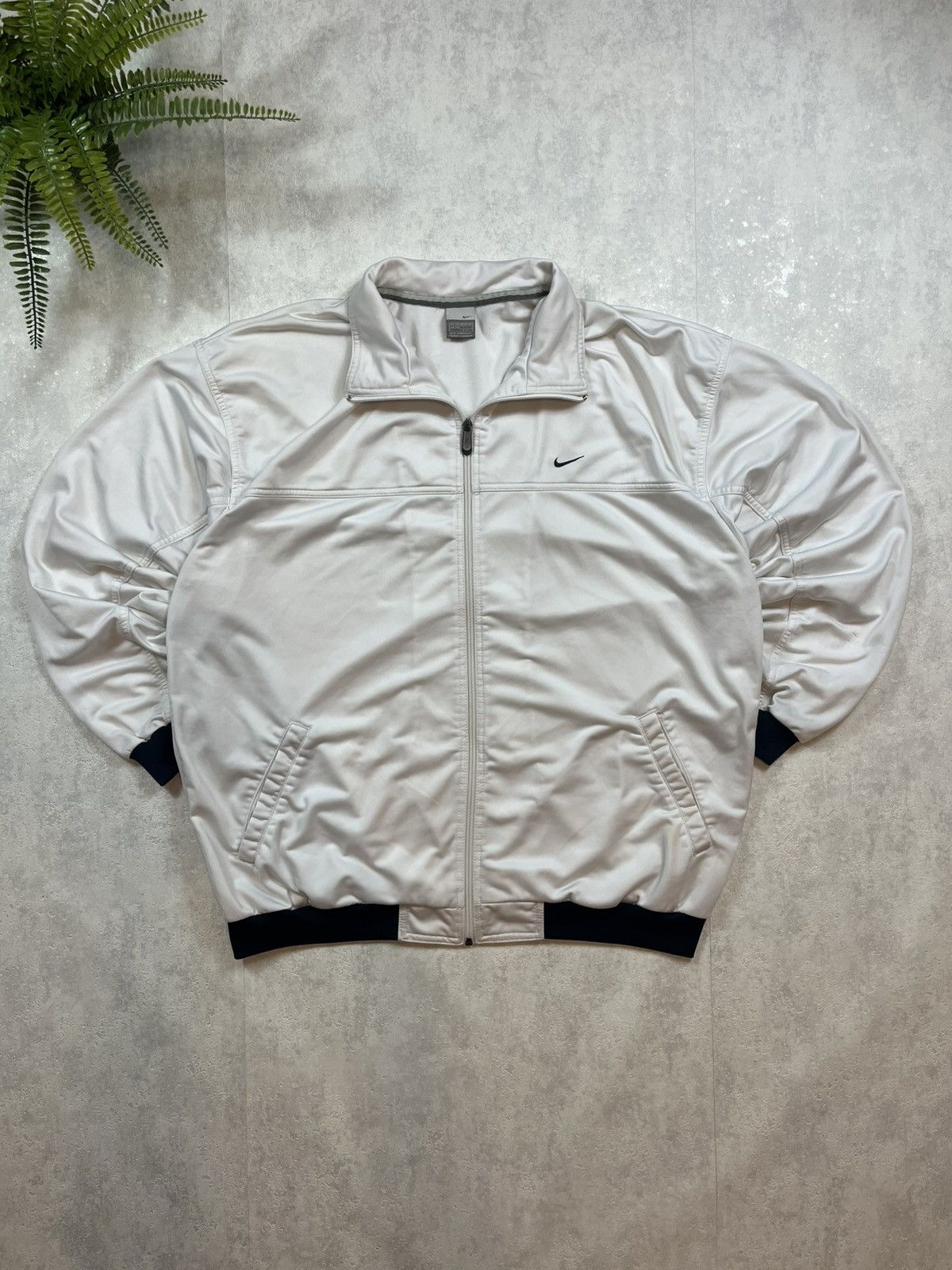 Nike × Vintage 90s Nike Double Swoosh Vintage Y2K Oversized Track Jacket Size US XL / EU 56 / 4 - 1 Thumbnail