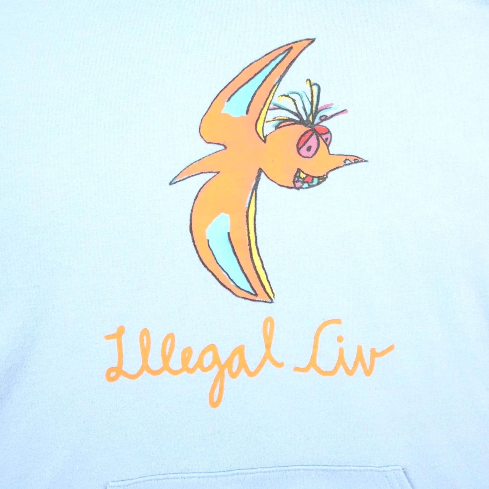 Vintage Illegal Civ Hoodie Mens Medium Blue Cartoon Bird Logo Pullover Sweatshirt Skater Size US M / EU 48-50 / 2 - 2 Thumbnail