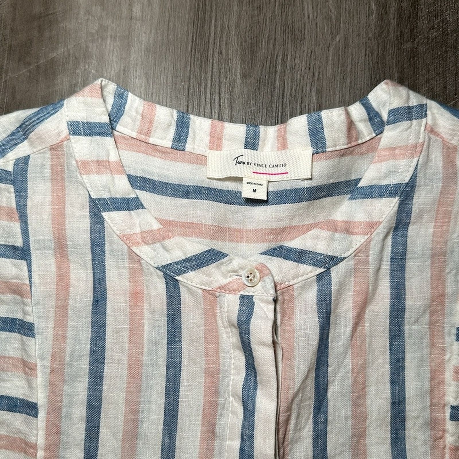 Vince Camuto Two by Vince Camuto Linen Program Tunic Cover Up - Medium Size M / US 6-8 / IT 42-44 - 6 Thumbnail