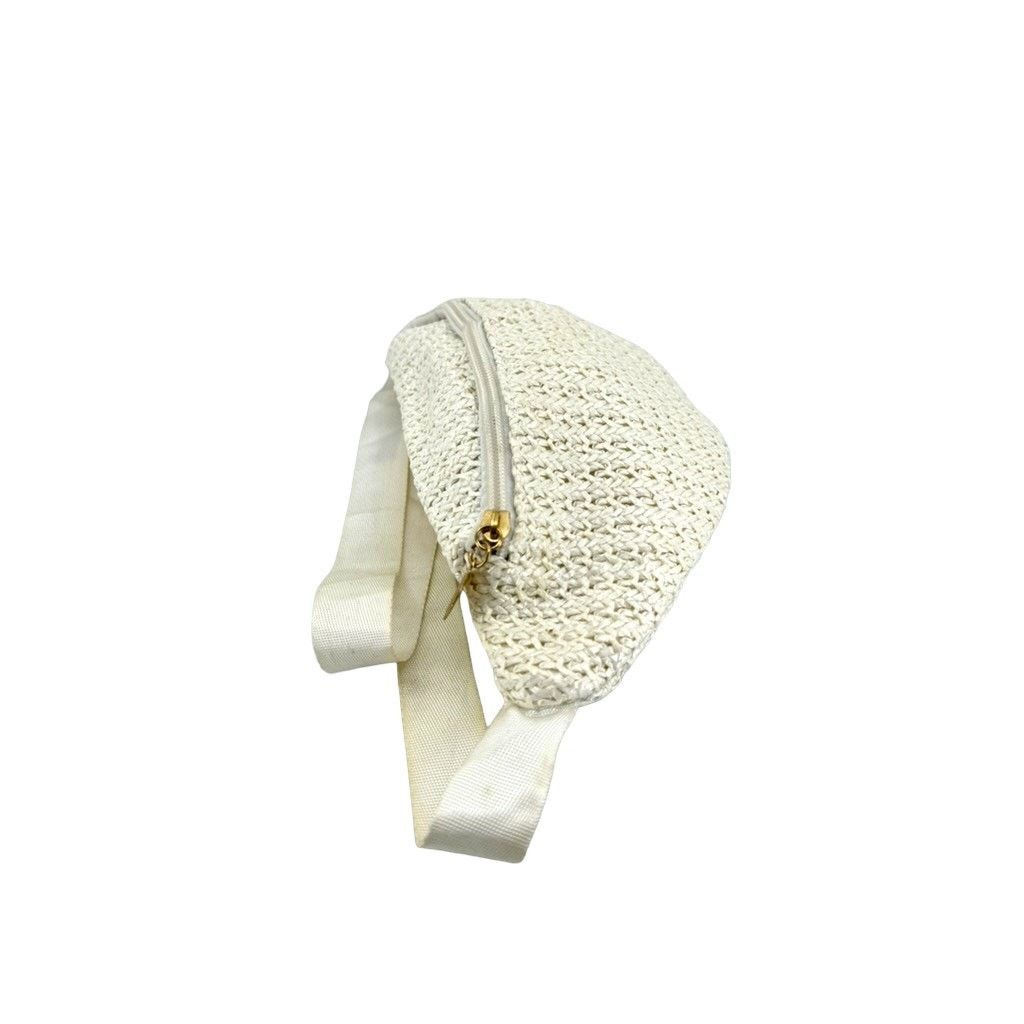 Vintage Vintage White Crochet Fanny Outdoor Waist Belt Bag Size ONE SIZE - 2 Thumbnail