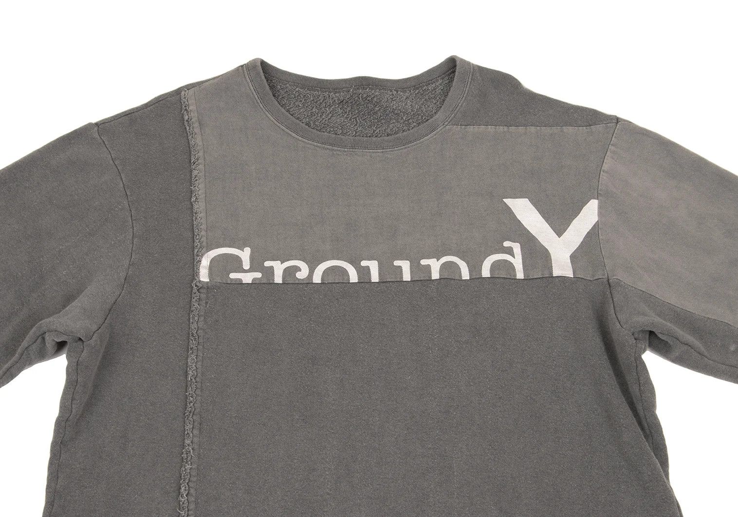 Yohji Yamamoto Half Logo Cut-Off Pile Sweatshirt in Gray Size US L / EU 52-54 / 3 - 2 Thumbnail