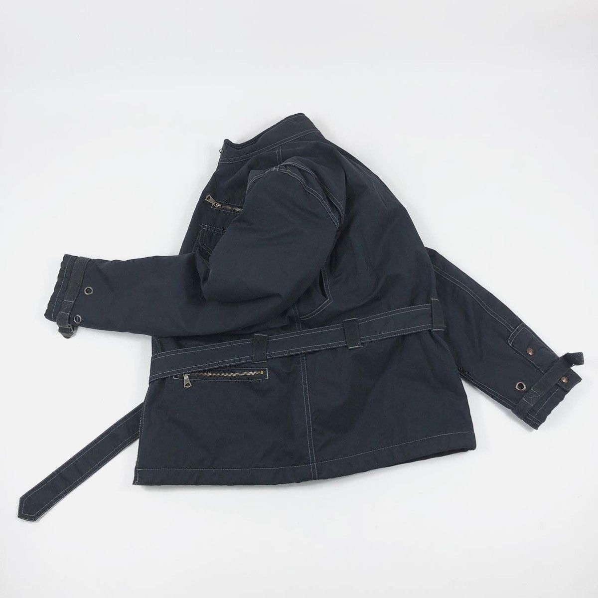 RRL Ralph Lauren × Ralph Lauren × Ralph Lauren Purple Label Rare POLO Cargo Multi Pockets Utility Belted Coat Motorcycle Jacket Bomber Size M / US 6-8 / IT 42-44 - 2 Thumbnail