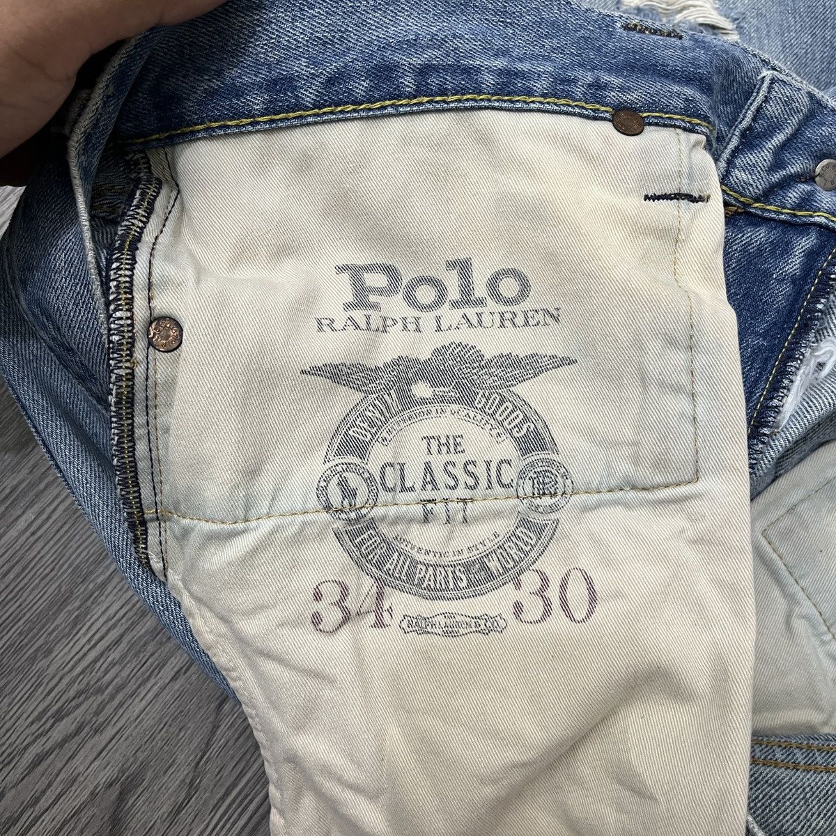 Polo Ralph Lauren Polo Ralph Lauren Distressed Denim Blue Sky ifsix Lgb Style Size US 36 / EU 52 - 21 Thumbnail