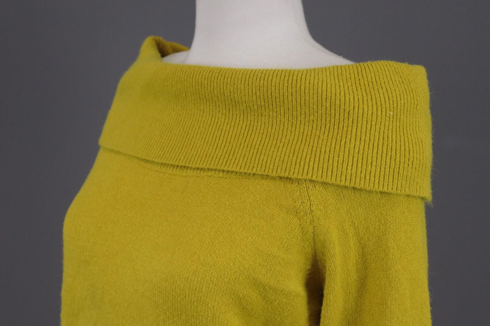 Designer Anthropologie Yellow Boat Neck Jumper Blend Sweater Size M Size M / US 6-8 / IT 42-44 - 8 Thumbnail