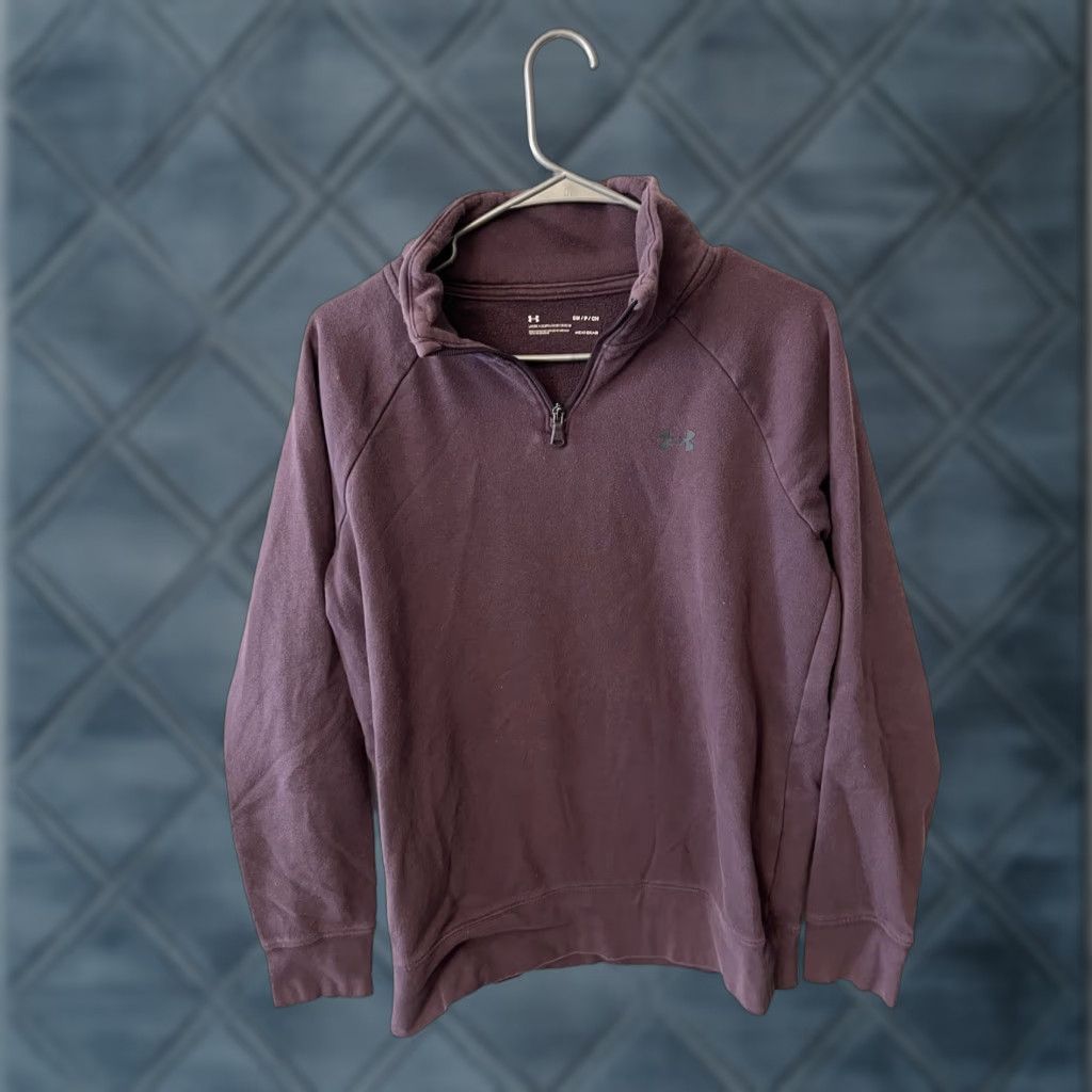 Under Armour Under Armour Sweater Men’s Size Small Maroon Logo Fleece 1/4 Zip Loose Fit Size US S / EU 44-46 / 1 - 1 Thumbnail