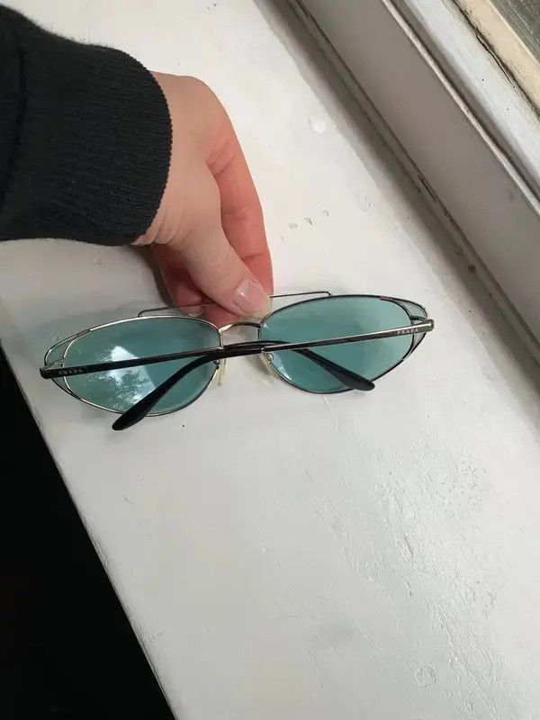 Prada × Vintage PRADA Sunglasses Rimless Sport Metal Frame Shield Mask MA720 Size ONE SIZE - 3 Thumbnail