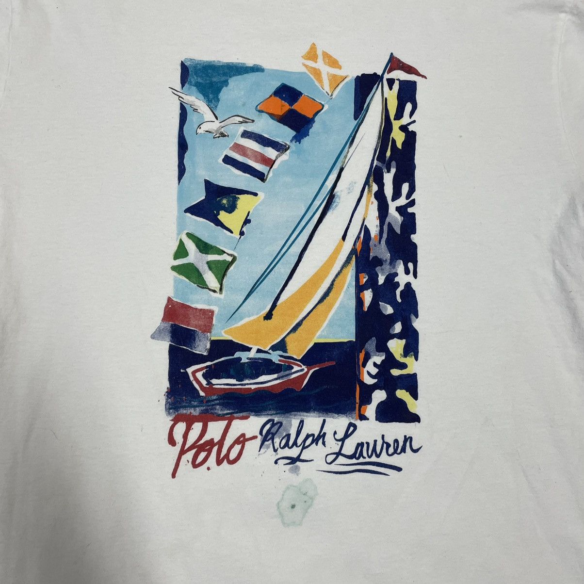 Designer × Polo Ralph Lauren Polo Ralph Lauren Classic Fit Sailboat Graphic T Shirt Size US L / EU 52-54 / 3 - 4 Thumbnail