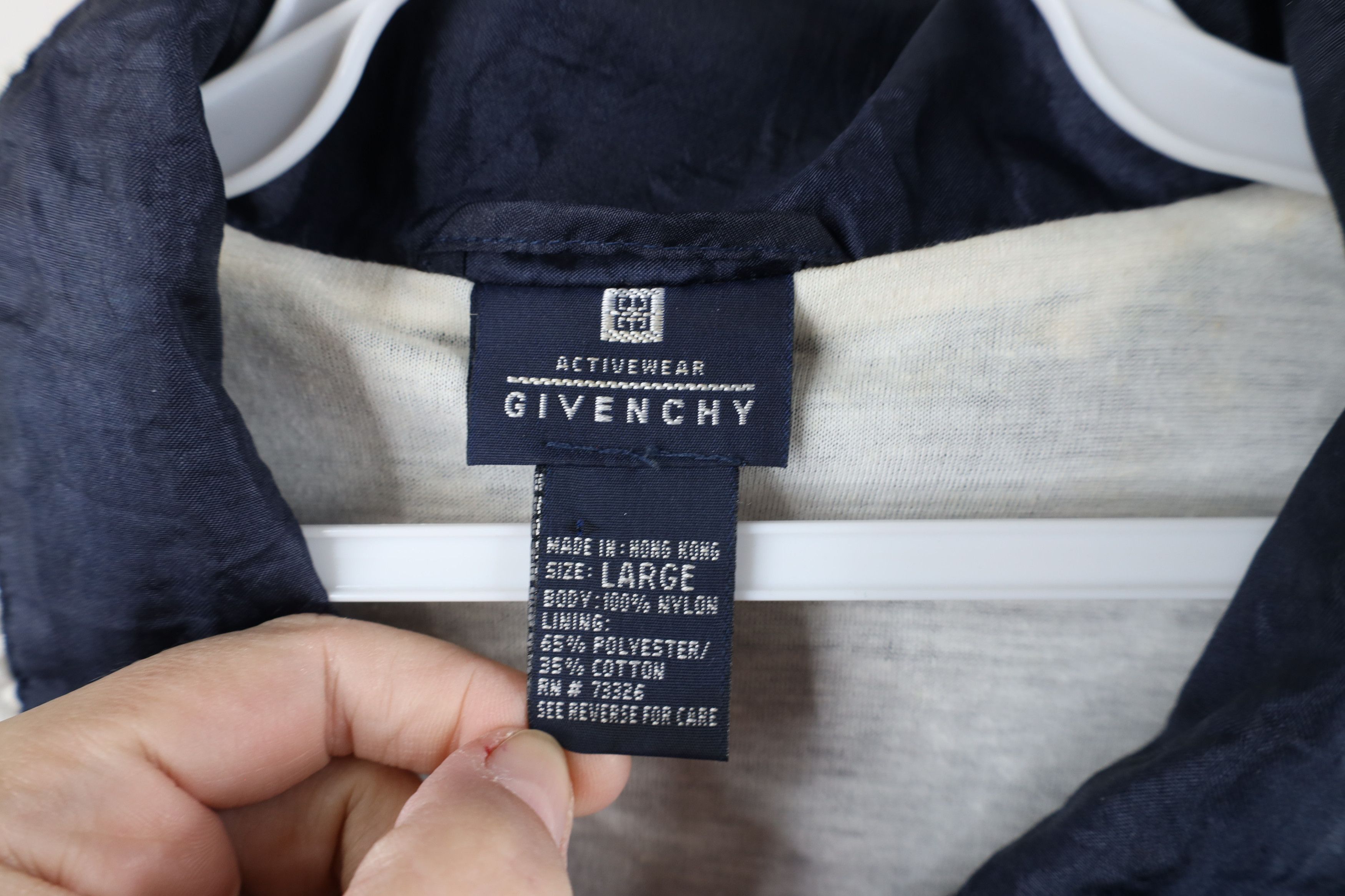 Givenchy × Vintage Vintage 90s Givenchy Block Lined Full Zip Windbreaker Jacket Size US L / EU 52-54 / 3 - 6 Thumbnail