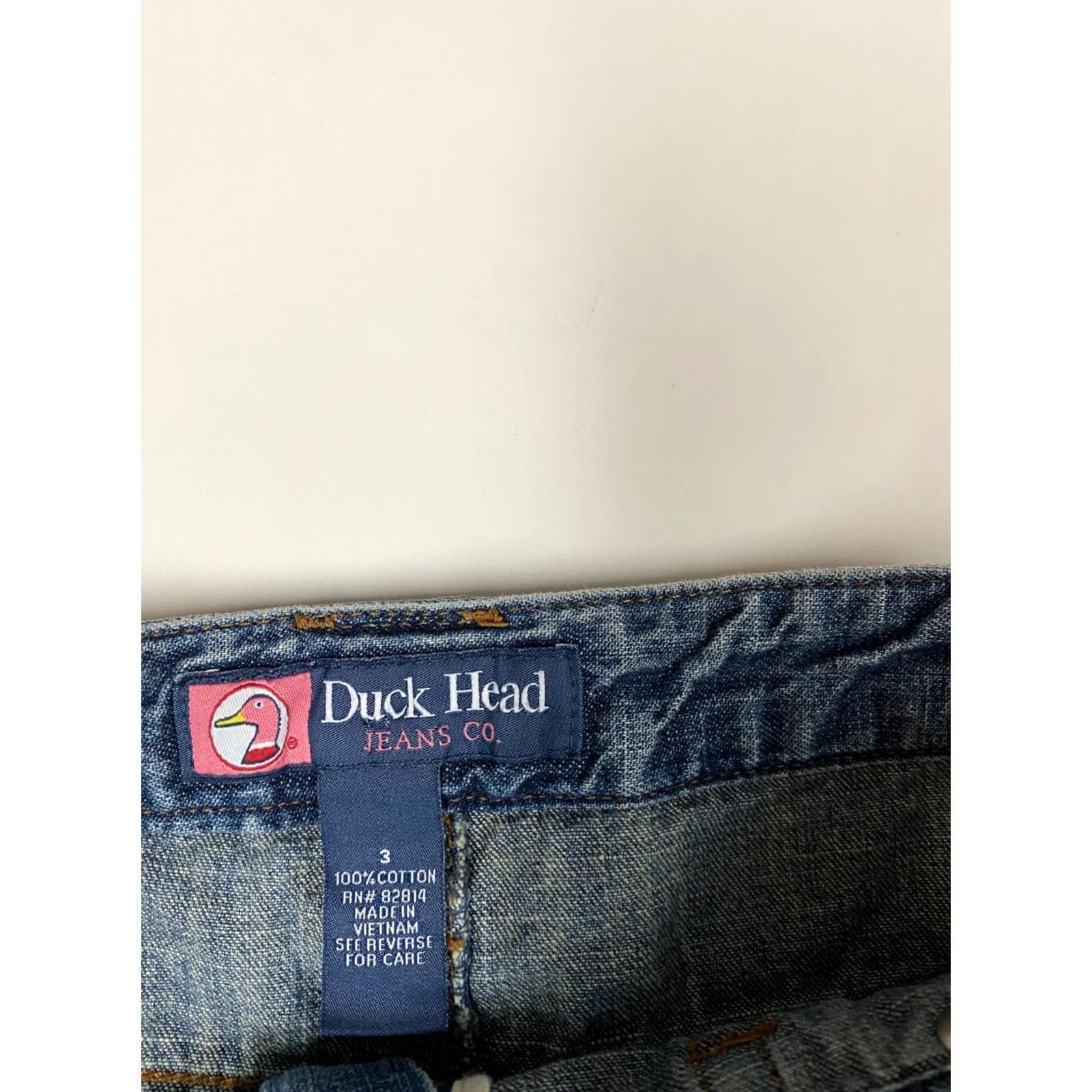 Vintage Duck Head Womens Skirt Denim Knee Length A-Line Zip Blue 3 Regular Lined Ruffle Zipper Casual Vintage No Size 26" / US 2 / IT 38 - 4 Thumbnail