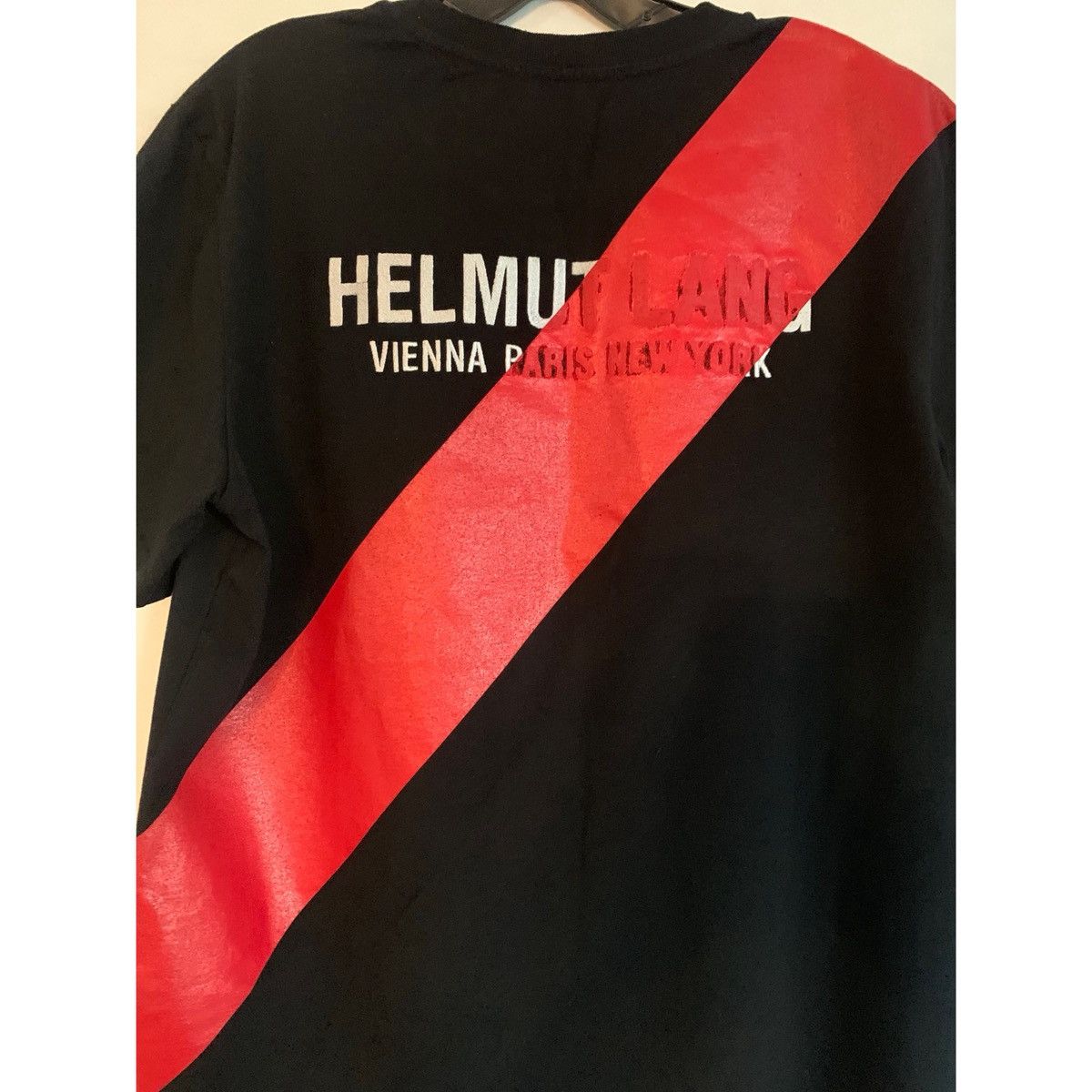 Helmut Lang HELMUT LANG SASH STRIPE LOGO T-SHIRT Size US M / EU 48-50 / 2 - 5 Thumbnail