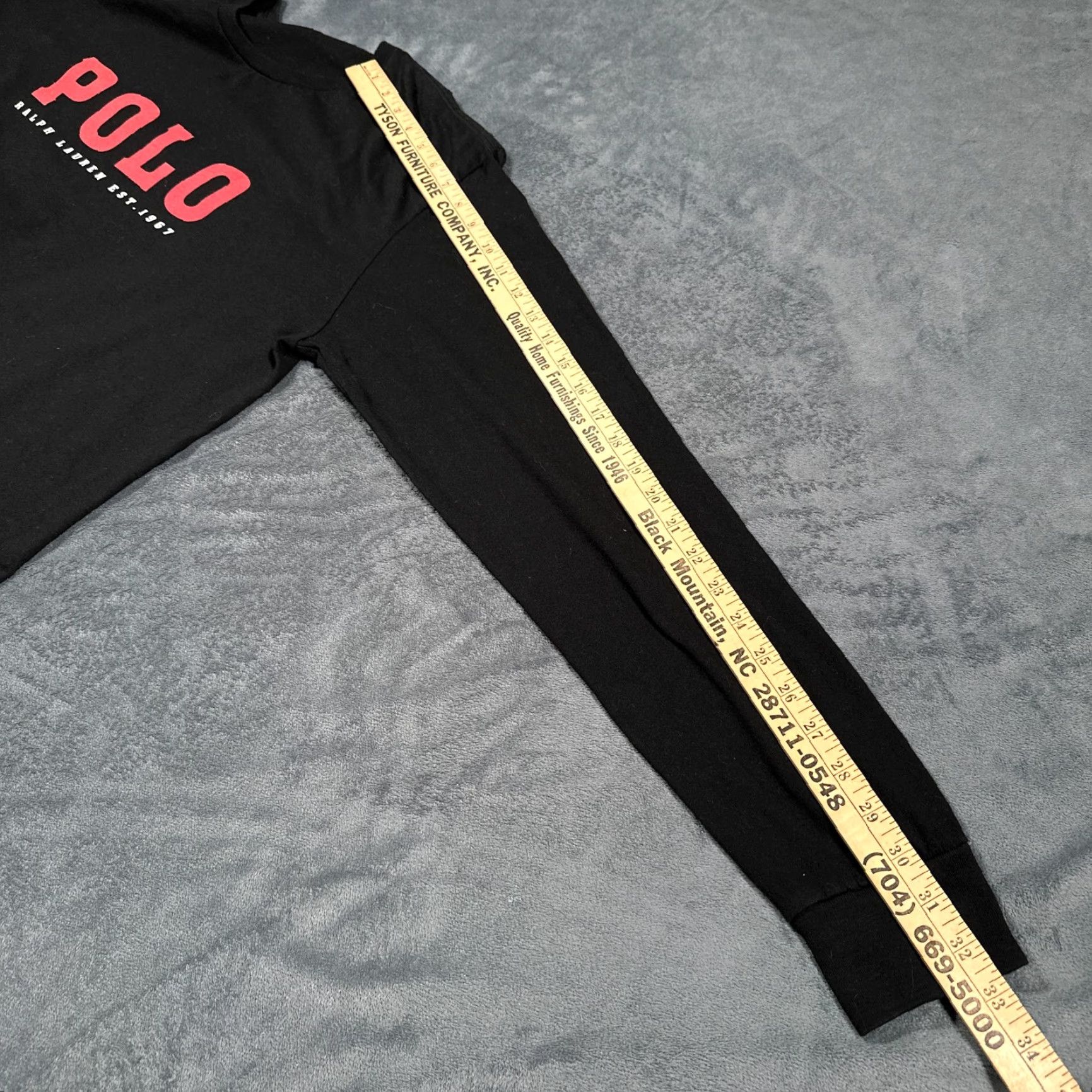 Polo Ralph Lauren VINTAGE Polo Ralph Lauren Shirt Mens Large Crew Neck Long Sleeve 90s Sports Logo Polo Sport Black Size US L / EU 52-54 / 3 - 5 Thumbnail