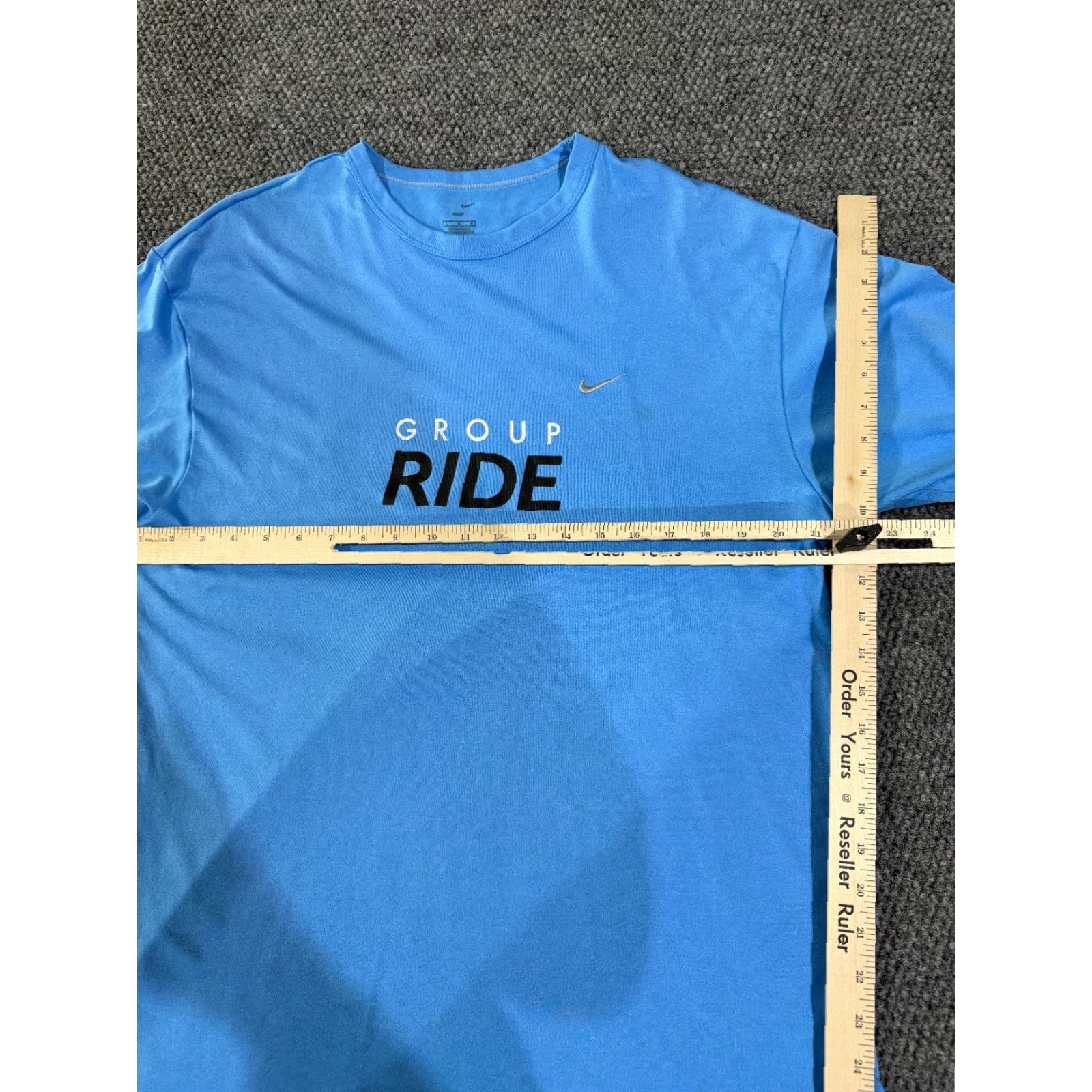 Nike Nike Dri-Fit T-Shirt Mens Large Blue Group Ride Athletic Stretch Casual Shirt Size US L / EU 52-54 / 3 - 5 Thumbnail