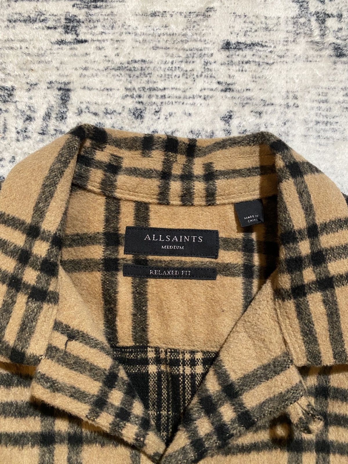 Allsaints Allsaints Statland L/S Wool Flannel Shirt Sz Medium Size US M / EU 48-50 / 2 - 4 Thumbnail