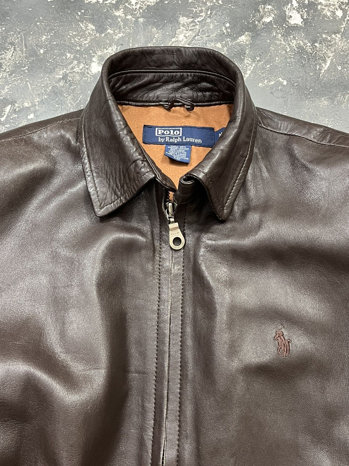Polo Ralph Lauren Brown Polo Ralph Lauren leather jacket 70s 80s Size US M / EU 48-50 / 2 - 2 Thumbnail
