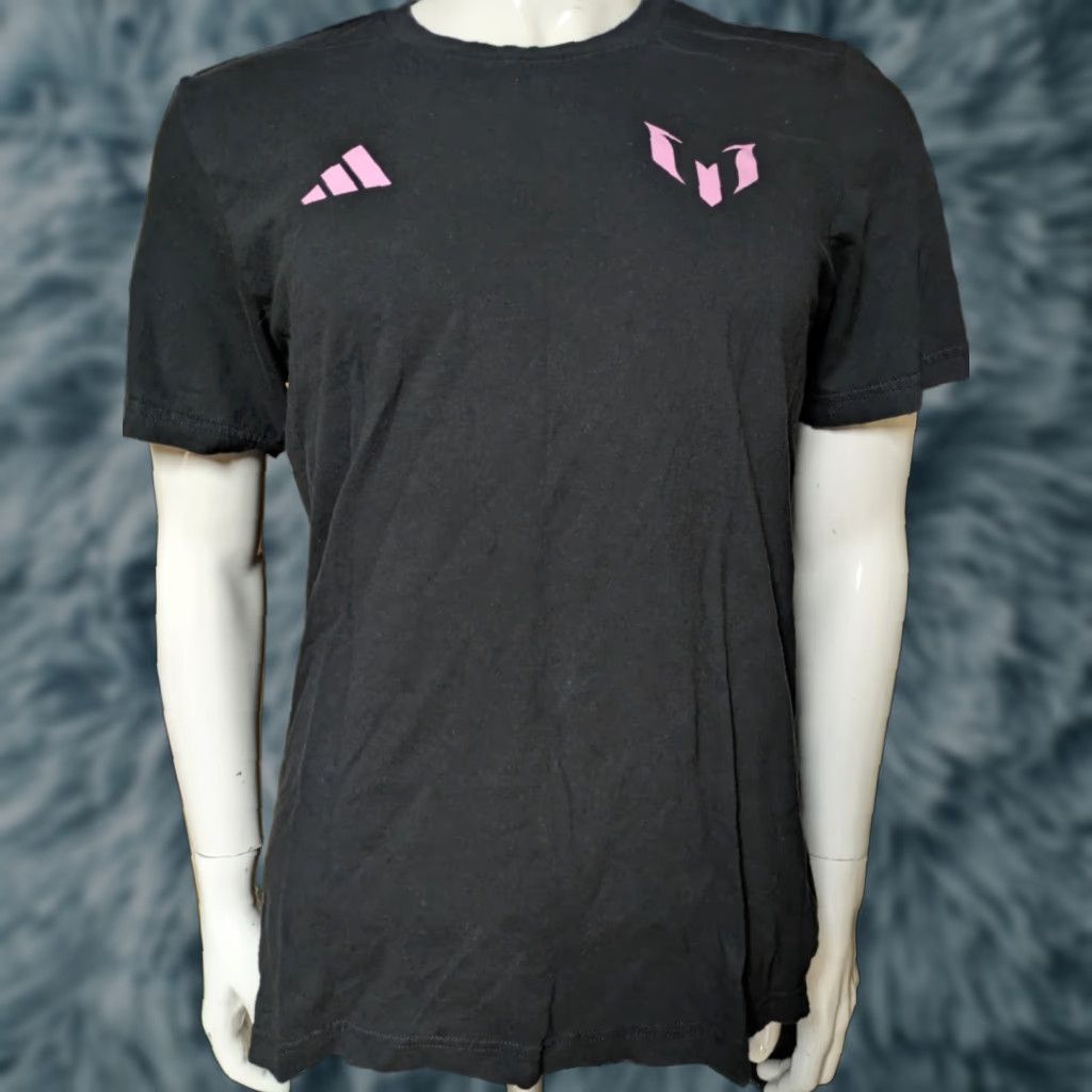 Adidas Adidas Messi Soccer Jersey T Shirt Logo Medium Black Cotton Graphic Tee Mens Sports Shirt Size US M / EU 48-50 / 2 - 1 Thumbnail