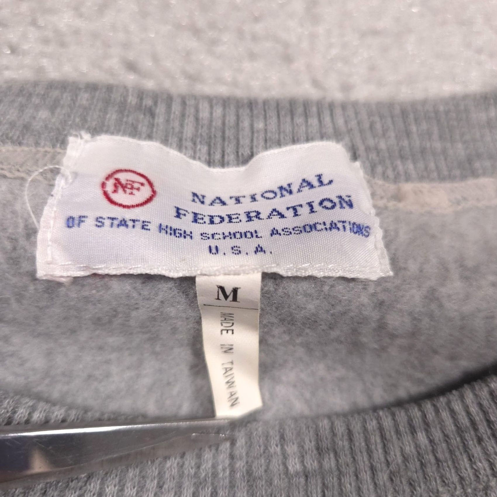 Vintage Vintage National Federation Sweatshirt Mens Medium Gray Raglan NF Graphic 80s Size US M / EU 48-50 / 2 - 6 Thumbnail
