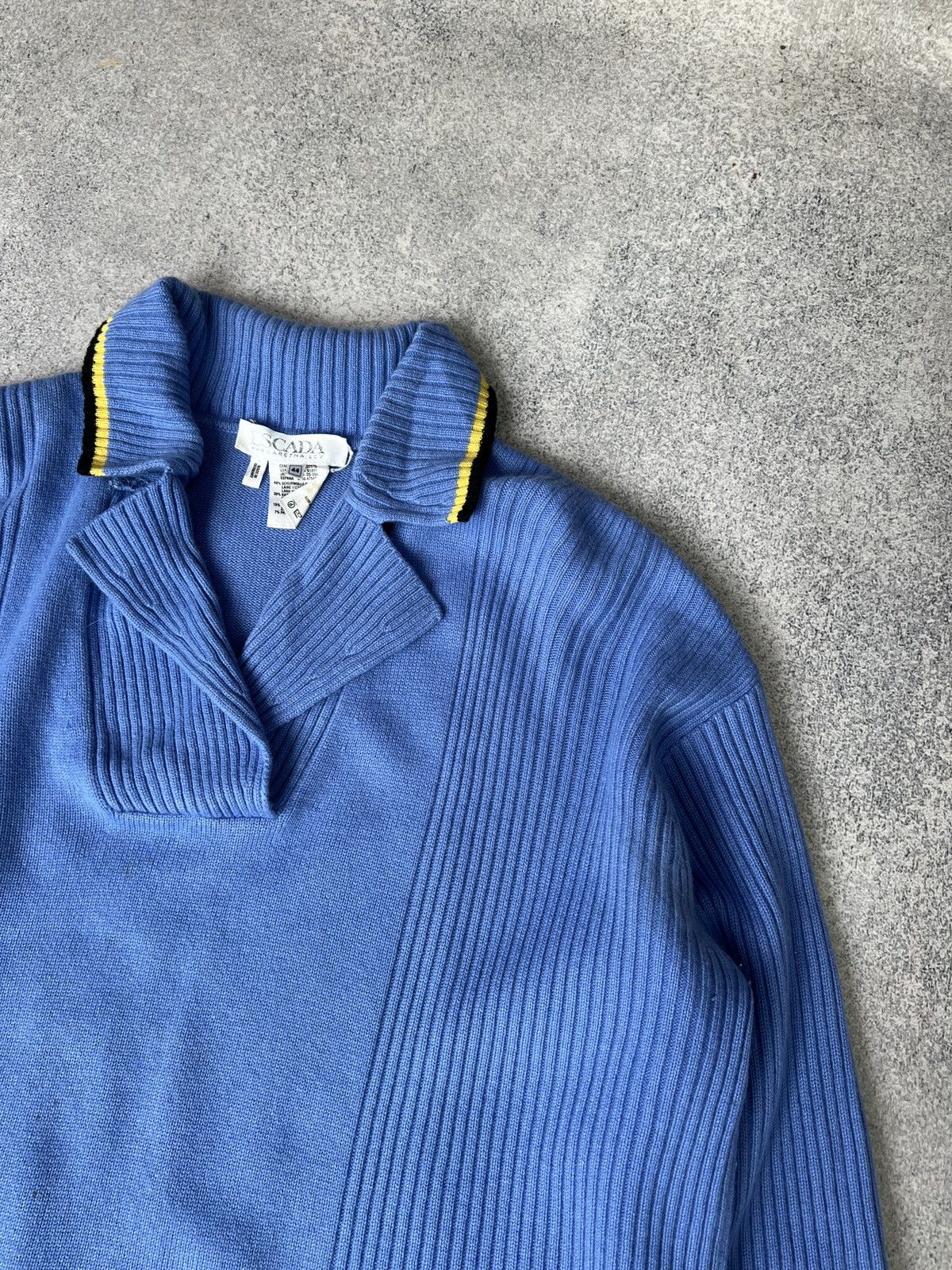 Escada × Vintage Vintage Escada Blue Women’s Sweater Rare Size M / US 6-8 / IT 42-44 - 9 Thumbnail