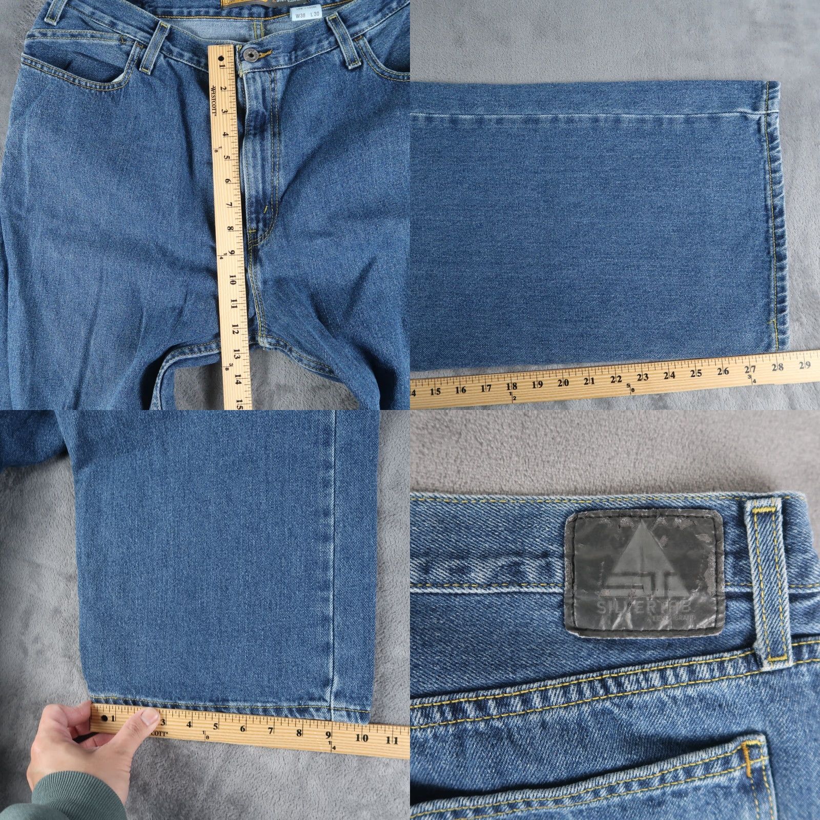 Levi's VINTAGE Levi's Silvertab Jeans Denim 38x30 (37x28.5) Blue Low Loose Fit Baggy Mens Size US 38 / EU 54 - 8 Thumbnail