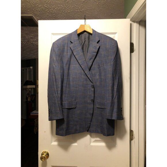 Canali Canali men's 85%wool 15%silk sport coat blazer EU58/US48 Size 48R - 1 Thumbnail
