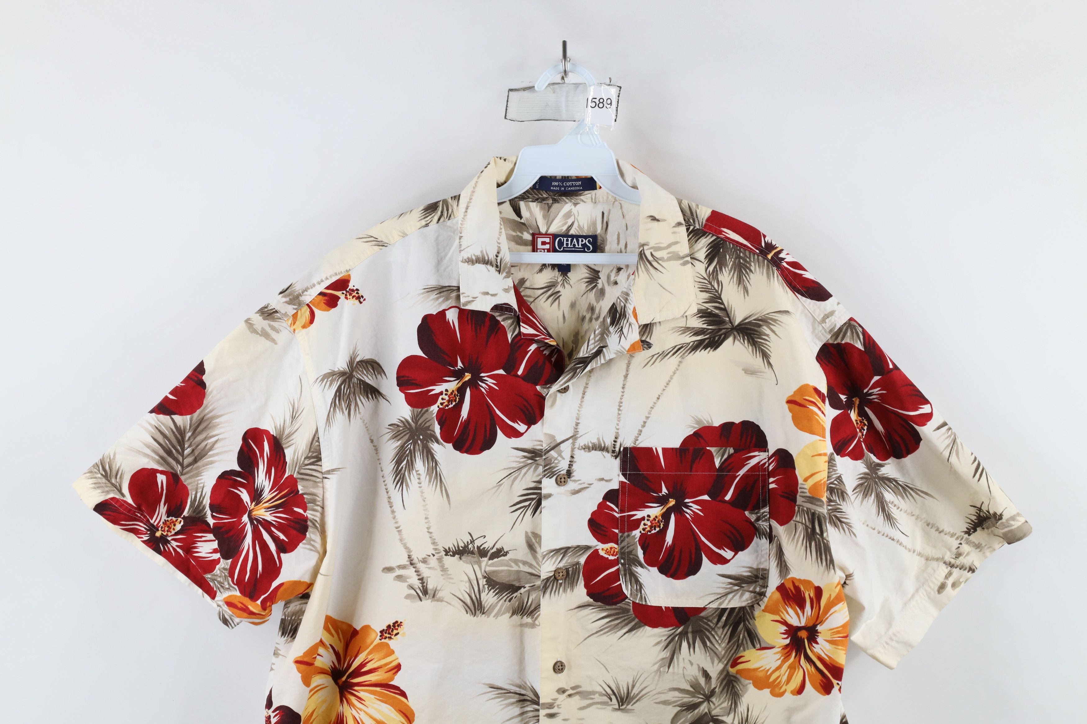 Ralph Lauren × Vintage Vintage 90s Chaps Ralph Lauren Print Hawaiian Button Shirt Size US XXL / EU 58 / 5 - 2 Thumbnail