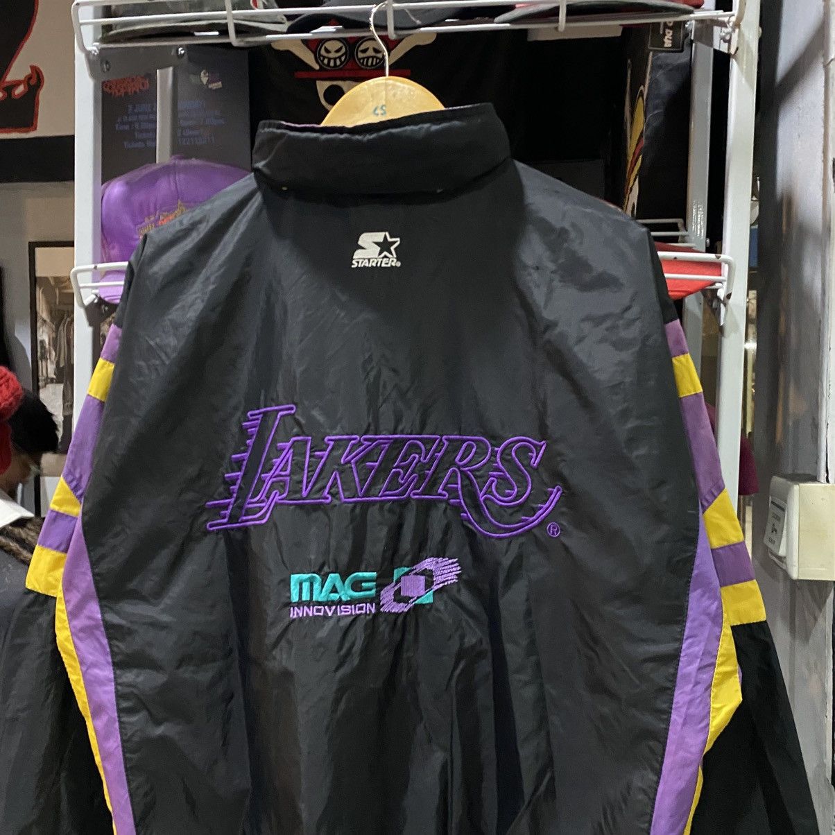 Starter VINTAGE‼️Lakers Sponsor By MAG Innovision Starter Jacket Size US L / EU 52-54 / 3 - 3 Thumbnail