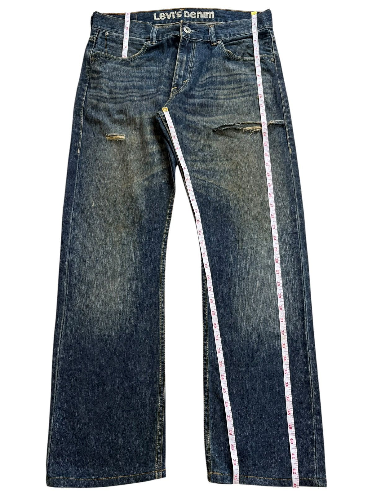Levi's × Levi's Vintage Clothing Vintage Levis 523 Mud Wash Distressed Baggy Jeans Size US 36 / EU 52 - 13 Thumbnail