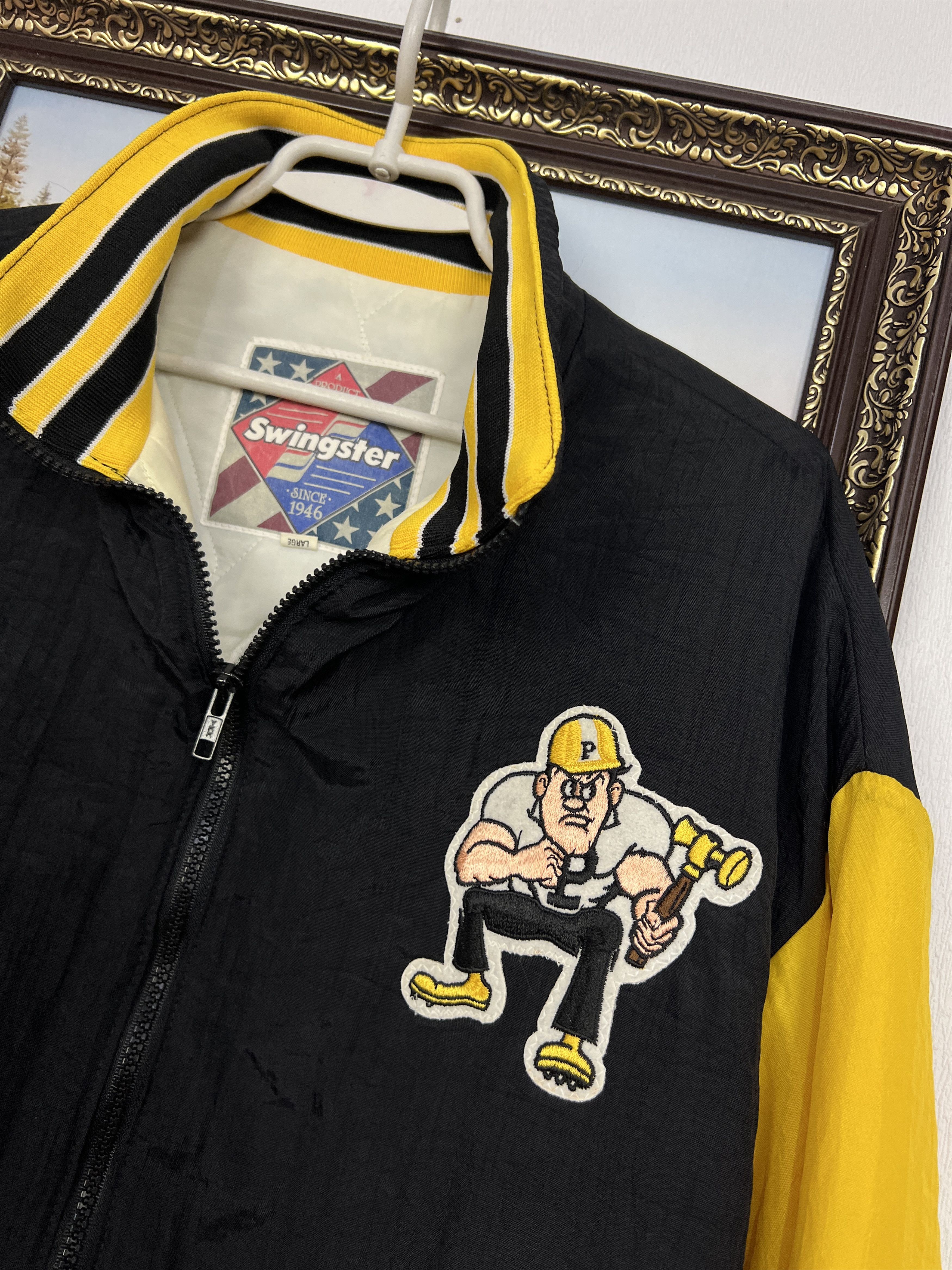Swingster Swingster NCAA Purdue Boilermakers Jacket Bomber Rare Size US L / EU 52-54 / 3 - 3 Thumbnail
