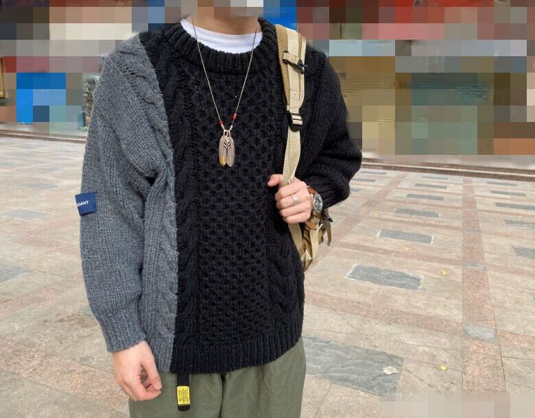 Descendant DESCENDANT ARAN 19FW Color Blocked Wool Pullover Size US S / EU 44-46 / 1 - 3 Thumbnail