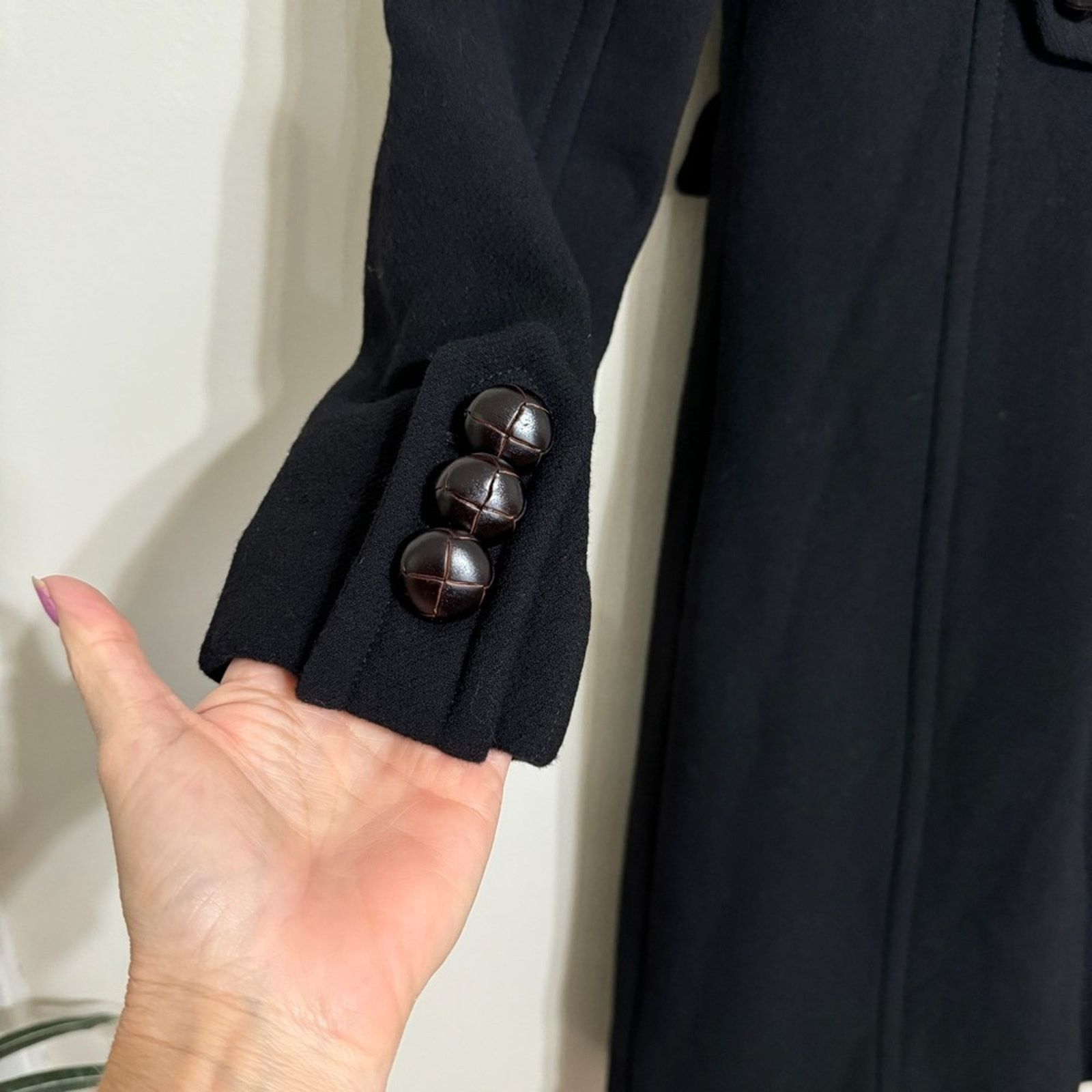 J.Crew J.Crew Wool Top Mid Length Dress Coat Black Size 0/XS Size XS / US 0-2 / IT 36-38 - 4 Thumbnail