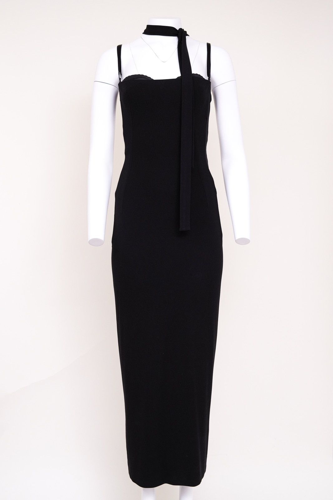Dolce & Gabbana Dolce & Gabbana S/S 2001 Black Bodycon Strap Runway Dress Size M / US 6-8 / IT 42-44 - 2 Thumbnail