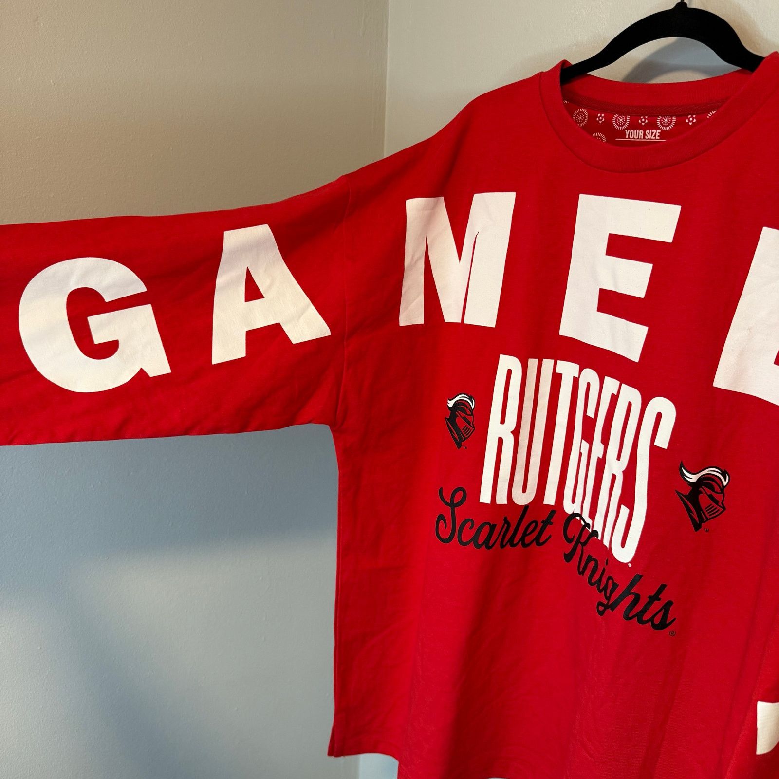 NCAA Rutgers University Game day Pressbox Long Sleeve Mens OS NWT Size US XL / EU 56 / 4 - 5 Thumbnail