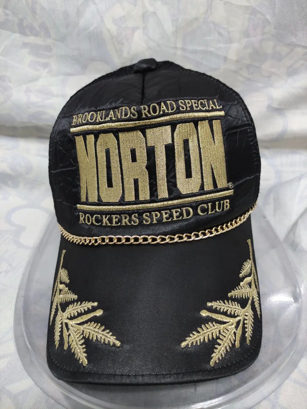 Norton RARE🔥NORTON MOTORCYCLE VINTAGE TRUCKER CAP Size ONE SIZE - 5 Thumbnail