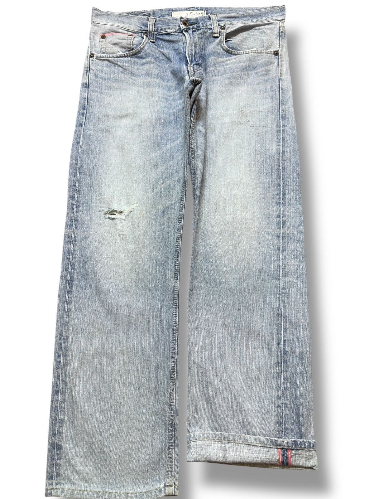 Edwin Vintage Edwin 503V Selvedge Faded Distressed Denim Size US 36 / EU 52 - 1 Thumbnail