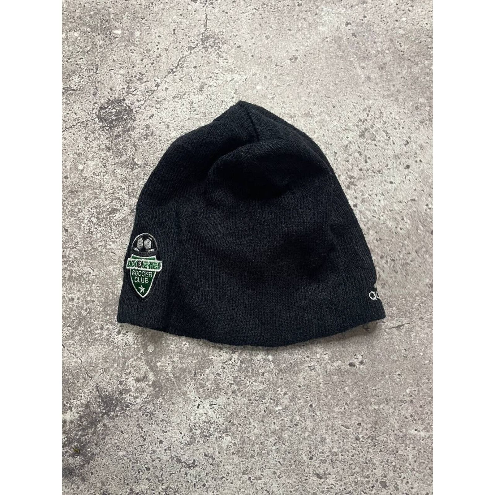 Adidas Vintage adidas Discoveries Soccer Club Black Knit Beanie Hat Size ONE SIZE - 4 Thumbnail