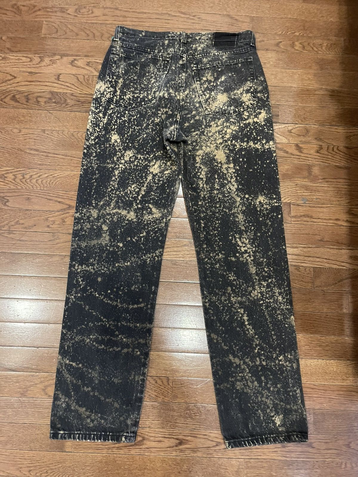 Other Custom distressed Black and cream bleach splatter denim Size US 34 / EU 50 - 2 Thumbnail