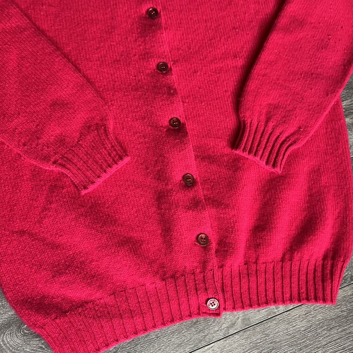 Vintage Vintage Laurence J Smith Shetland Lambswool Cardigan Sweater Size L / US 10 / IT 46 - 3 Thumbnail