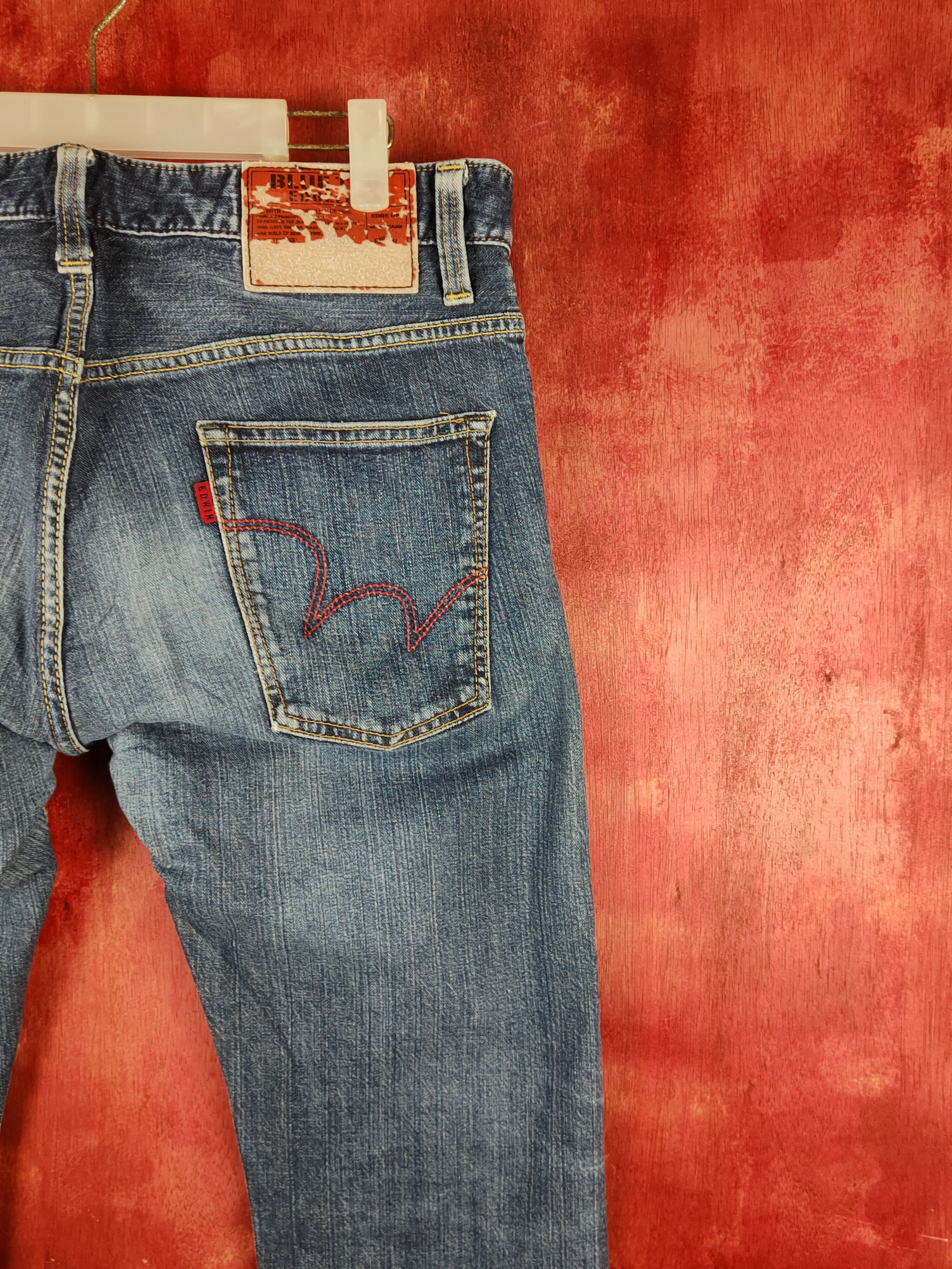 Edwin Edwin blue trip Dark Blue Distressed denim Jeans #S2205 Size US 34 / EU 50 - 14 Thumbnail