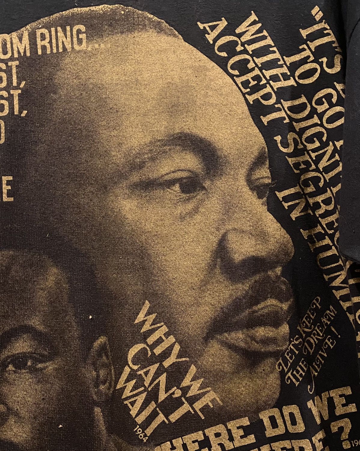 Vintage T Shirt Martin Luther King Vintage AOP Dream Black History Size US XL / EU 56 / 4 - 2 Thumbnail