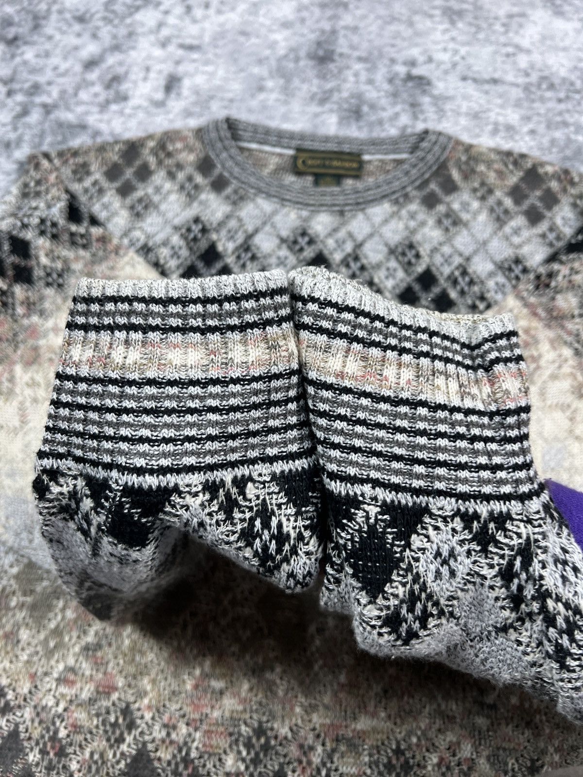 Coogi × Croft & Barrow × Vintage Vintage 90s Croft & Barrow Abstract Pattern Sweater XLT Size US XL / EU 56 / 4 - 7 Thumbnail