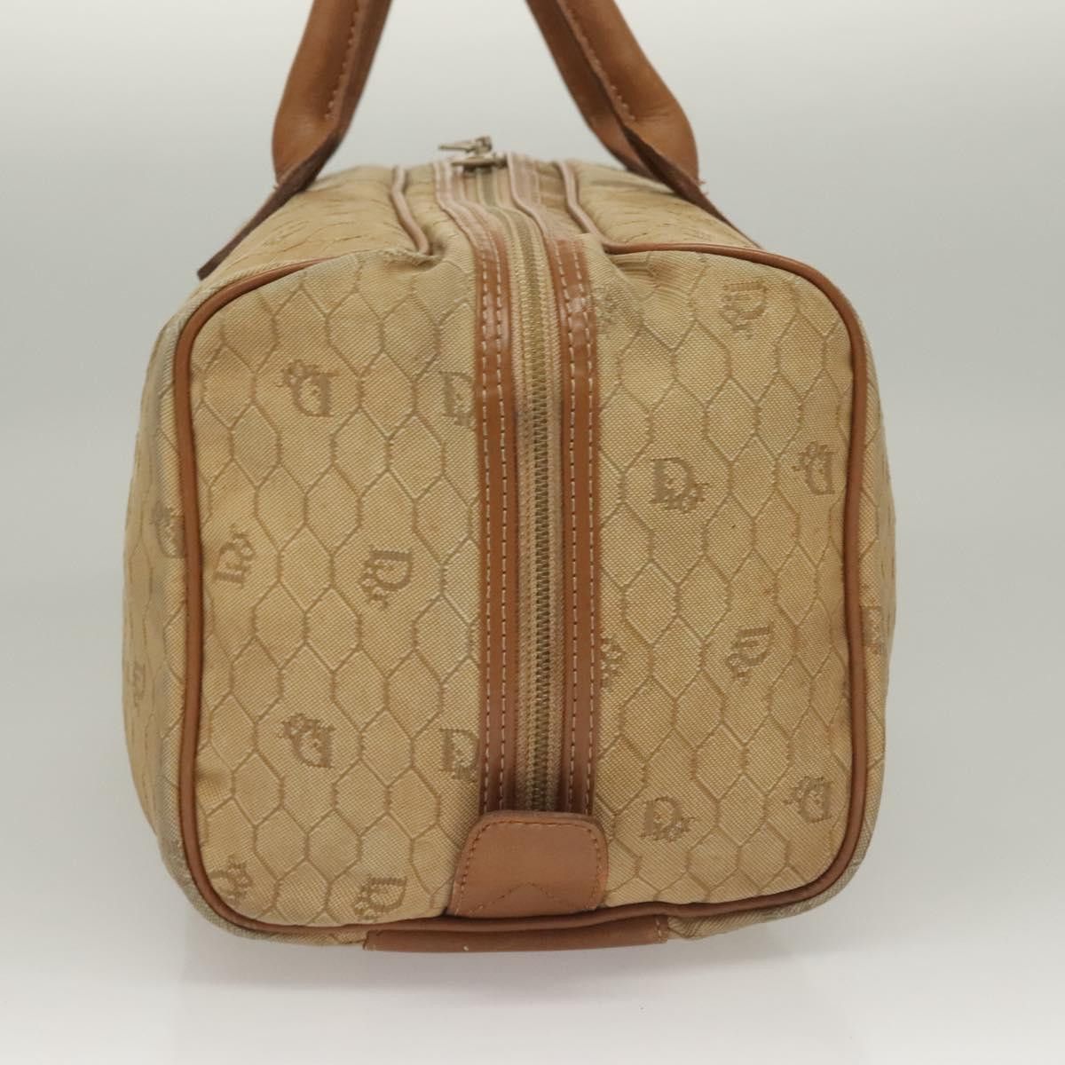 Dior DIOR Honeycomb Canvas Boston Bag Beige Size ONE SIZE - 4 Thumbnail