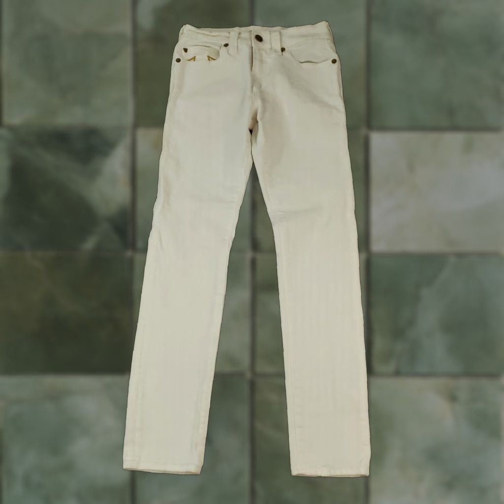 True Religion Jeans Womens Skinny White 28x30 Denim Stretch Pockets 28 Inseam Cotton Spandex {No extra text}