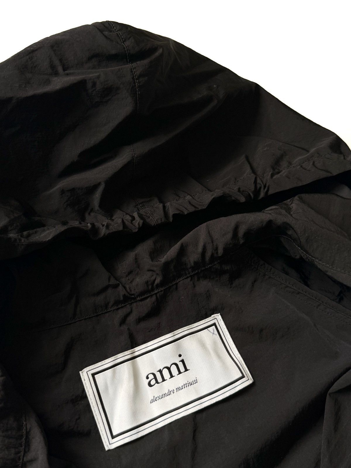 AMI Ami Men Black Windbreaker Parka Jacket S Hooded Minimalism Size US S / EU 44-46 / 1 - 9 Thumbnail