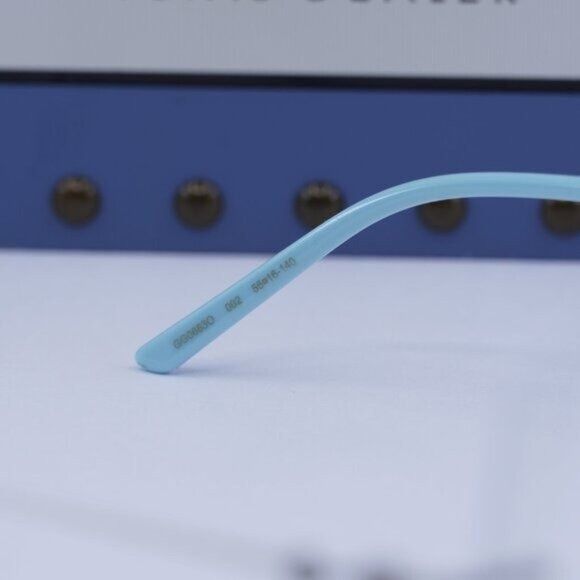 Gucci Gucci GG0683O 002 Eyeglasses Silver 55mm Square Frame Size ONE SIZE - 6 Thumbnail