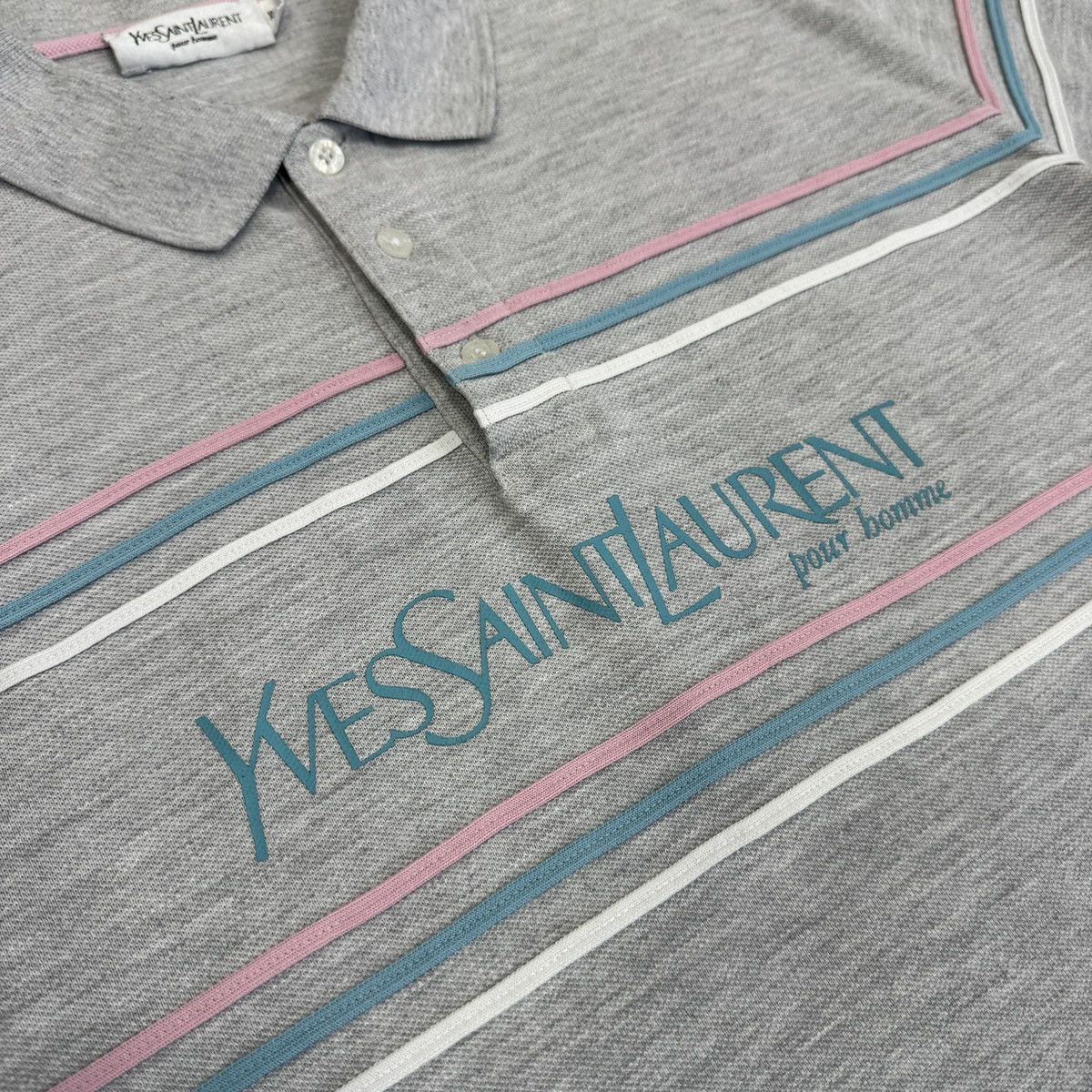 Yves Saint Laurent Vintage Yves Saint Laurent YSL Big Logo Polo Shirt Y2K Size US XL / EU 56 / 4 - 7 Thumbnail