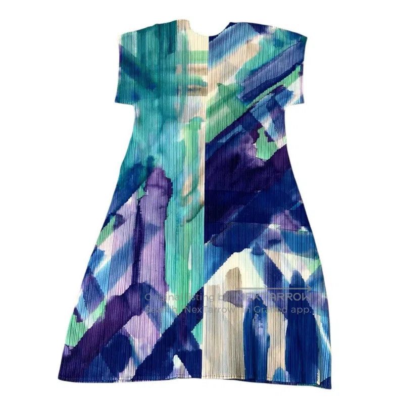 Issey Miyake Issey Miyake Blue Dress Size M / US 6-8 / IT 42-44 - 2 Thumbnail